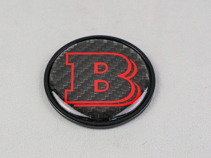 Metal Carbon Red Brabus Badge Logo Emblem 55mm for Hood Trunk Mercedes-Benz G-Wagon G-Class W463 W463A
